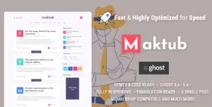 Maktub - Minimal & Lightweight Blog for Ghost
