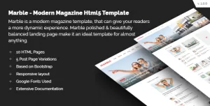 Marble - Modern Magazine HTML5 Template