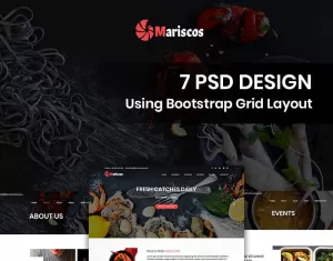 Mariscos - Seafood Restaurant PSD Template - TemplateMonster