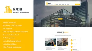 Marize - Construction and Building WordPress Theme - Themes ...