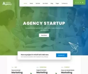 Marketing Agency WordPress theme for creative design branding agencies