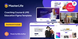 MasterLife - Coaching Course & LMS Education Figma Template