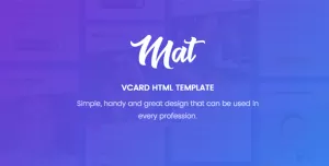 Mat - vCard & Resume Template