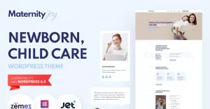 MaternityJoy - Newborn, Child Care WordPress Theme
