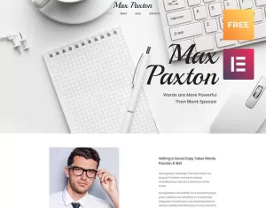 Max Paxton Lite - Copywriter Persoonlijke website Gratis WordPress-thema