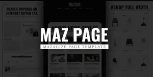 MazPage - Magazine, News, Blog, Shop, Newspaper Template