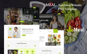 Meal - Nutrition Website PSD Template - TemplateMonster