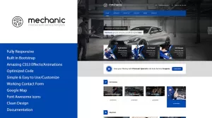 Mechanic HTML - Car Service Bootstrap Template - Themes ...