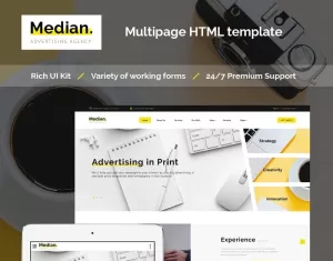 Median - Advertising Agency HTML Website Template