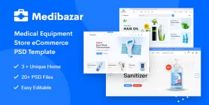 Medibazar - Medical Equipment Store eCommerce PSD Template