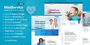 Medical Clinic Hospital WordPress Theme for Appointment calendar booking & scheduling - MedService