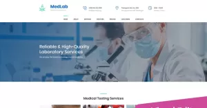 Medical Laboratory Premium Moto CMS 3 Template