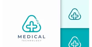 Medical technology logo in modern shape - TemplateMonster