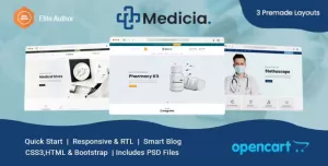 Medicia - Health and Medical Store OpenCart Theme