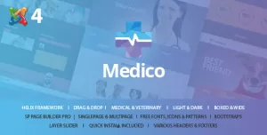 Medico - Medical & Doctors Joomla 5 Template  Hospital