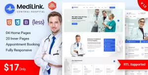 Medilink - Health & Medical Bootstrap 4 Template