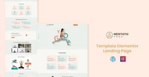 Meditation Yoga - Health and Fitness Services Elementor Template
