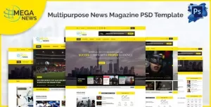 Mega News - Multipurpose News Magazine PSD Template