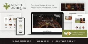 Mendel  Furniture Design & Interior Restoration WordPress Theme