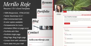 Merilo Roje – Resume / CV WordPress Theme