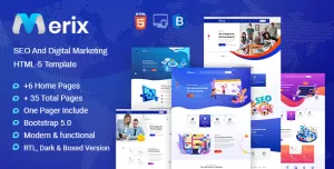 MERIX – Creative Digital Agency HTML-5 Template + RTL Ready