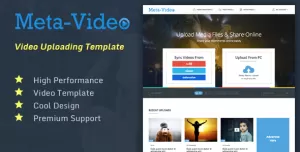 Meta Video  Photo/Video/Audio Uploading Social HTML Template