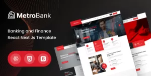Metrobank - Banking and Finance React Next Js Template