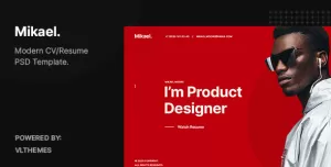 Mikael – Modern & Creative CV/Resume PSD Template