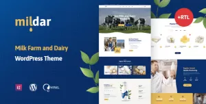 Mildar - Dairy Farm & Milk WordPress Theme + RTL