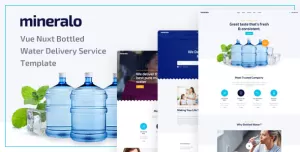 Mineralo - Vue Nuxt Bottled Water Delivery Service Template