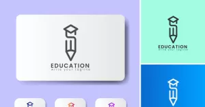 Minimal Education Logo Design Template - TemplateMonster