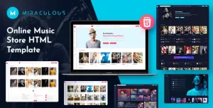 Miraculous Online Music Store HTML Template
