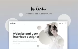 Miun Personal Webpage Website Template - TemplateMonster