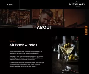 Mixology - Bar & Cocktails Elementor Template Kit