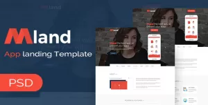 Mland - Apps Landing PSD Template