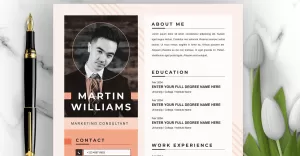 Modern and Creative Resume Template Layout - TemplateMonster