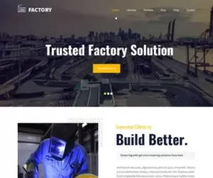 Modern business WordPress theme factory industries large conglomerates