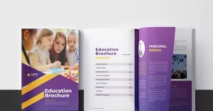 Modern Education Brochure Template Design - TemplateMonster