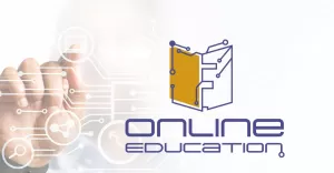 Modern Online Education Logo for Institutions and Training Sessions.