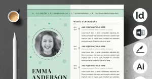 Modern Resume Template and InDesign Format - TemplateMonster
