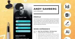 Modern Resume Template for Word & Pages - TemplateMonster