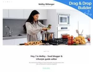 Molley Belanger - Food blog Moto CMS 3 Template