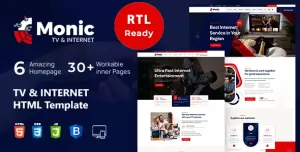 Monic - TV & Internet HTML Template & RTL Ready
