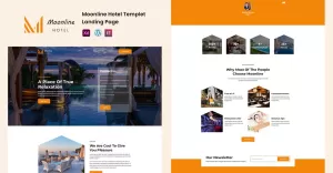 Moonline Hotel - Hotel Services Ready to Use Elementor Template