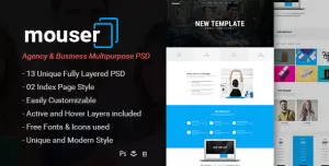 Mouser  Agency & Business Multipurpose PSD Template