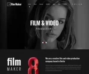Movie WordPress theme for videography production films still photography