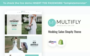 Multifly Wedding Salon Shopify Theme - TemplateMonster