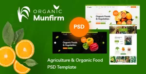 Munfirm - Organic & Healthy Food PSD Template