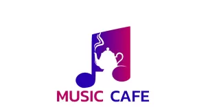 Music Cafe Custom Design Logo Template - TemplateMonster