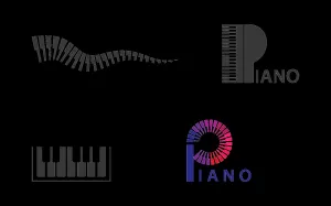 Music Piano vector illustration flat design template